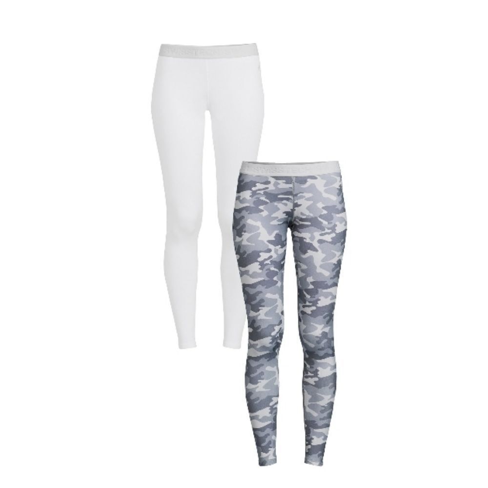Women’s Plus Swiss Tech Base Layer Long Bottoms Pants Thermals 2-Pack Size 3X